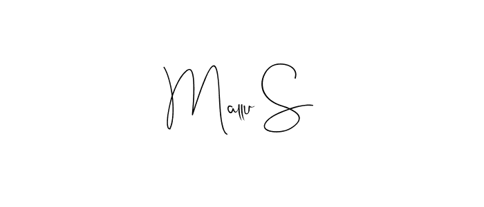 Use a signature maker to create a handwritten signature online. With this signature software, you can design (Andilay-7BmLP) your own signature for name Mallu S. Mallu S signature style 4 images and pictures png