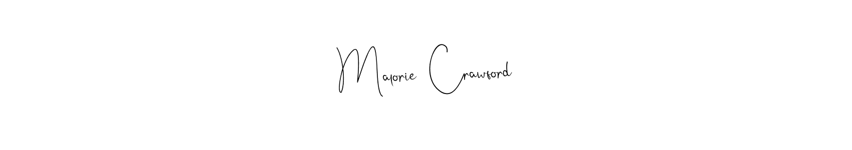 Also we have Malorie  Crawford name is the best signature style. Create professional handwritten signature collection using Andilay-7BmLP autograph style. Malorie  Crawford signature style 4 images and pictures png