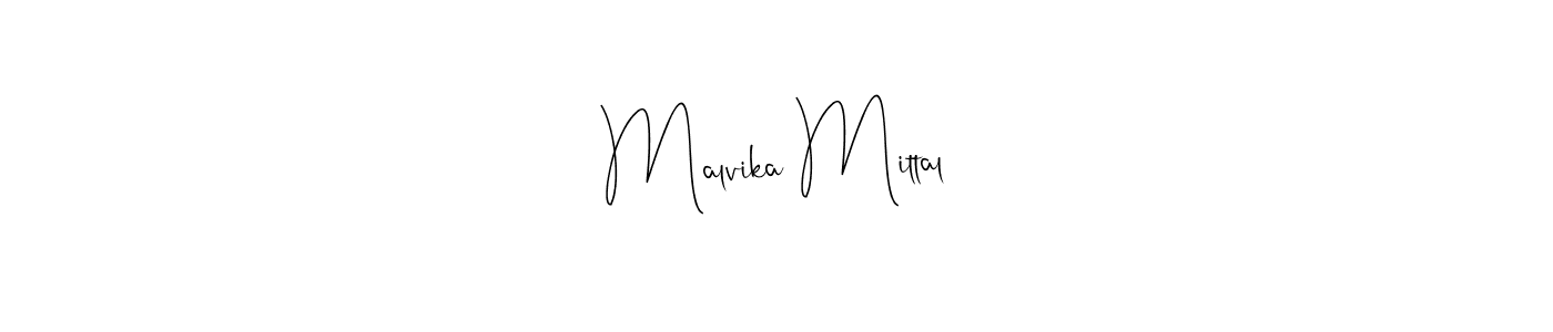 The best way (Andilay-7BmLP) to make a short signature is to pick only two or three words in your name. The name Malvika Mittal include a total of six letters. For converting this name. Malvika Mittal signature style 4 images and pictures png