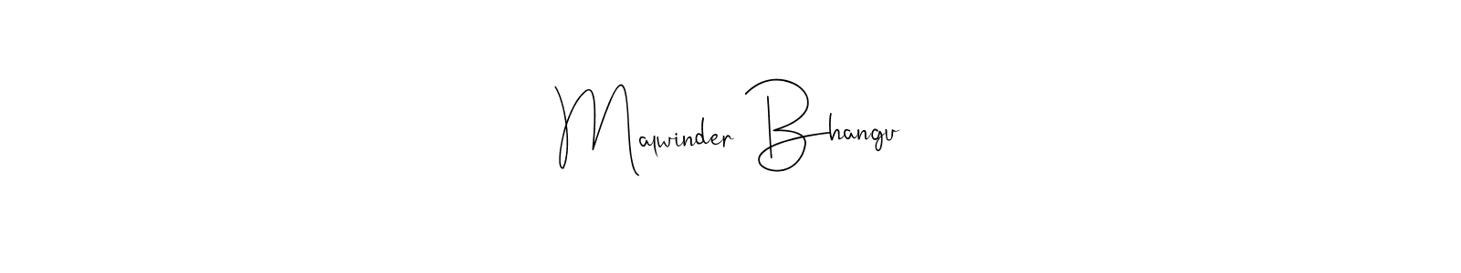 It looks lik you need a new signature style for name Malwinder Bhangu. Design unique handwritten (Andilay-7BmLP) signature with our free signature maker in just a few clicks. Malwinder Bhangu signature style 4 images and pictures png