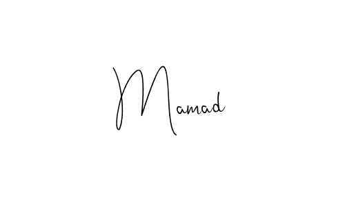 You should practise on your own different ways (Andilay-7BmLP) to write your name (Mamad) in signature. don't let someone else do it for you. Mamad signature style 4 images and pictures png