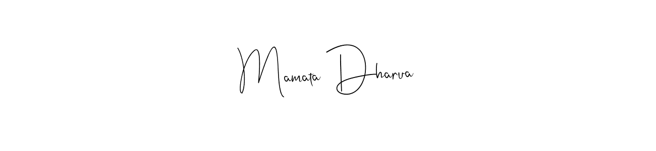 if you are searching for the best signature style for your name Mamata Dharua. so please give up your signature search. here we have designed multiple signature styles  using Andilay-7BmLP. Mamata Dharua signature style 4 images and pictures png
