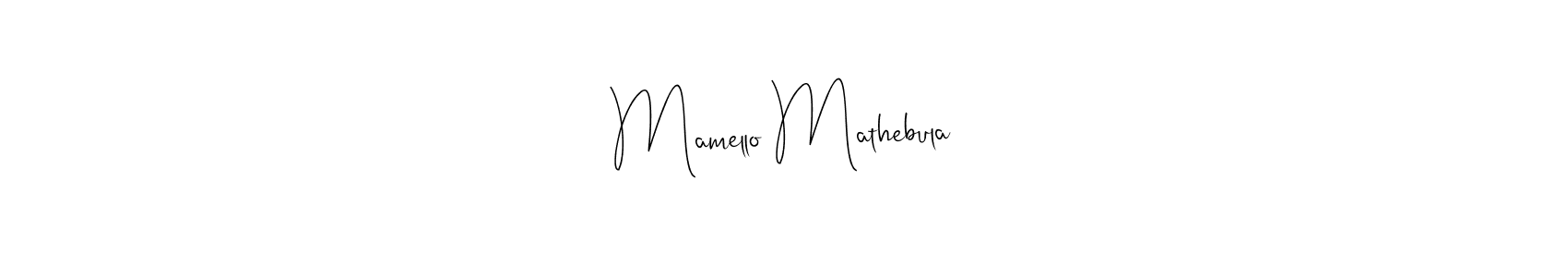 Make a beautiful signature design for name Mamello Mathebula. Use this online signature maker to create a handwritten signature for free. Mamello Mathebula signature style 4 images and pictures png