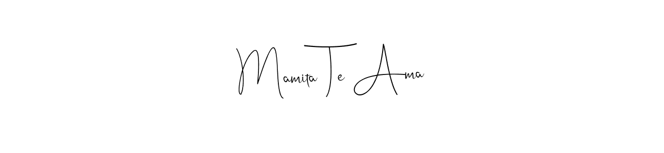 Andilay-7BmLP is a professional signature style that is perfect for those who want to add a touch of class to their signature. It is also a great choice for those who want to make their signature more unique. Get Mamita Te Ama name to fancy signature for free. Mamita Te Ama signature style 4 images and pictures png