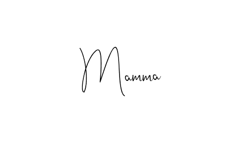 Make a beautiful signature design for name Mamma. With this signature (Andilay-7BmLP) style, you can create a handwritten signature for free. Mamma signature style 4 images and pictures png