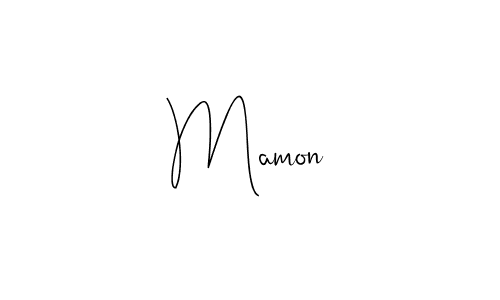 Use a signature maker to create a handwritten signature online. With this signature software, you can design (Andilay-7BmLP) your own signature for name Mamon. Mamon signature style 4 images and pictures png