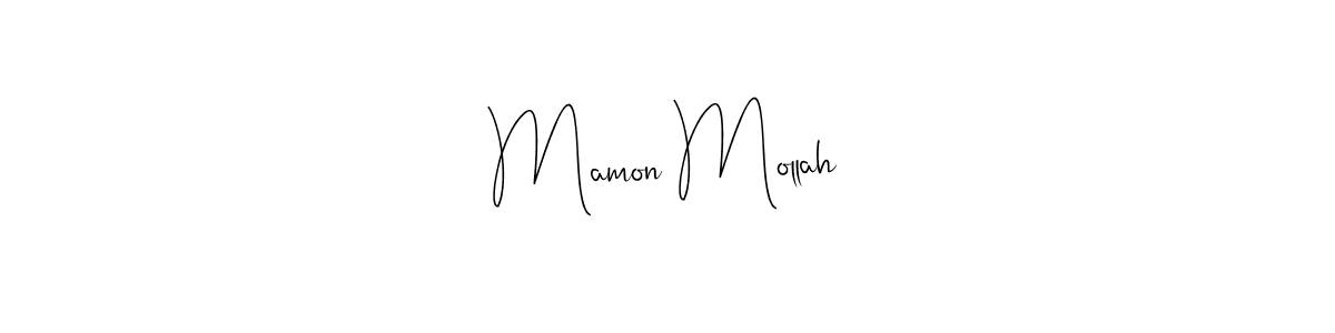if you are searching for the best signature style for your name Mamon Mollah. so please give up your signature search. here we have designed multiple signature styles  using Andilay-7BmLP. Mamon Mollah signature style 4 images and pictures png