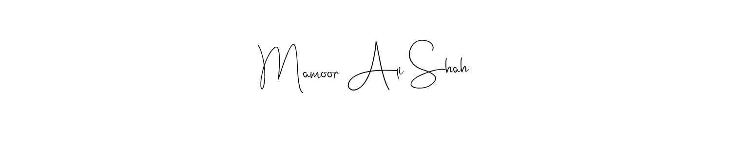 Also You can easily find your signature by using the search form. We will create Mamoor Ali Shah name handwritten signature images for you free of cost using Andilay-7BmLP sign style. Mamoor Ali Shah signature style 4 images and pictures png