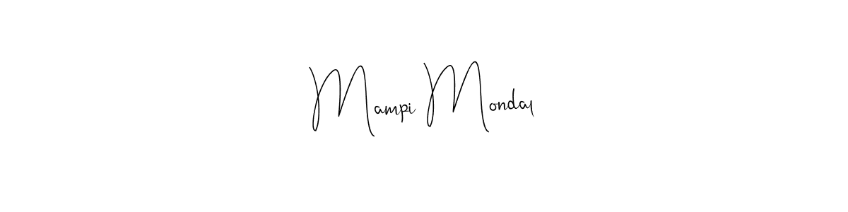 How to make Mampi Mondal name signature. Use Andilay-7BmLP style for creating short signs online. This is the latest handwritten sign. Mampi Mondal signature style 4 images and pictures png