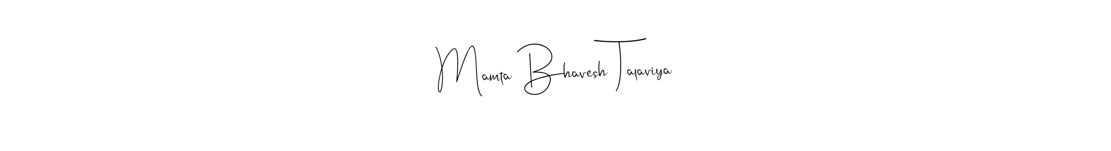 This is the best signature style for the Mamta Bhavesh Talaviya name. Also you like these signature font (Andilay-7BmLP). Mix name signature. Mamta Bhavesh Talaviya signature style 4 images and pictures png