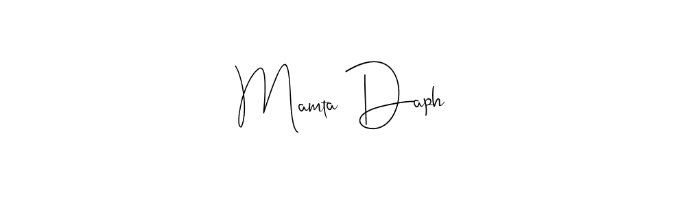 Design your own signature with our free online signature maker. With this signature software, you can create a handwritten (Andilay-7BmLP) signature for name Mamta Daph. Mamta Daph signature style 4 images and pictures png