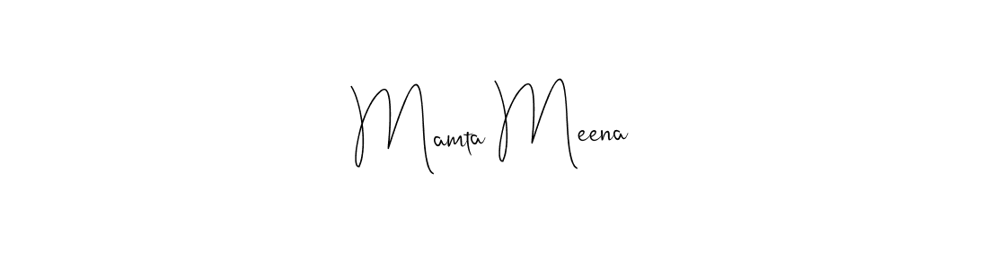 Make a beautiful signature design for name Mamta Meena. With this signature (Andilay-7BmLP) style, you can create a handwritten signature for free. Mamta Meena signature style 4 images and pictures png