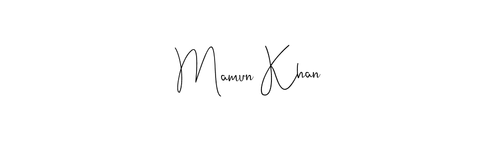 Also we have Mamun Khan name is the best signature style. Create professional handwritten signature collection using Andilay-7BmLP autograph style. Mamun Khan signature style 4 images and pictures png