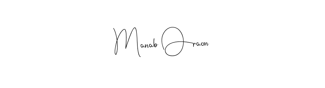 How to make Manab Oraon name signature. Use Andilay-7BmLP style for creating short signs online. This is the latest handwritten sign. Manab Oraon signature style 4 images and pictures png