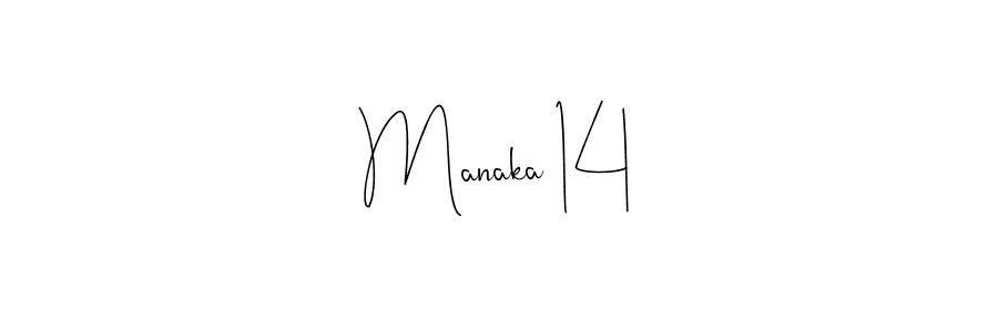 if you are searching for the best signature style for your name Manaka 14. so please give up your signature search. here we have designed multiple signature styles  using Andilay-7BmLP. Manaka 14 signature style 4 images and pictures png