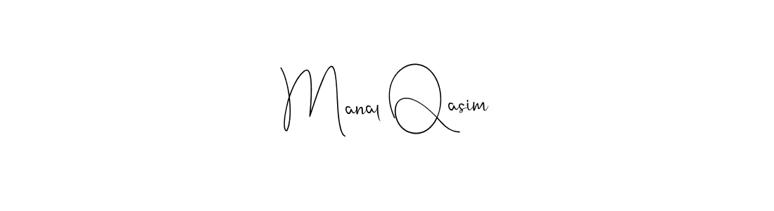 Create a beautiful signature design for name Manal Qasim. With this signature (Andilay-7BmLP) fonts, you can make a handwritten signature for free. Manal Qasim signature style 4 images and pictures png