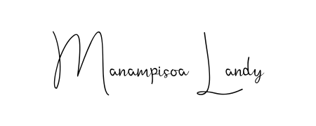 Discover how Manampisoa Landy looks in an executive cursive font (Andilay-7BmLP). Perfect for legal documents, invoices, and certificates. Manampisoa Landy signature style 4 images and pictures png