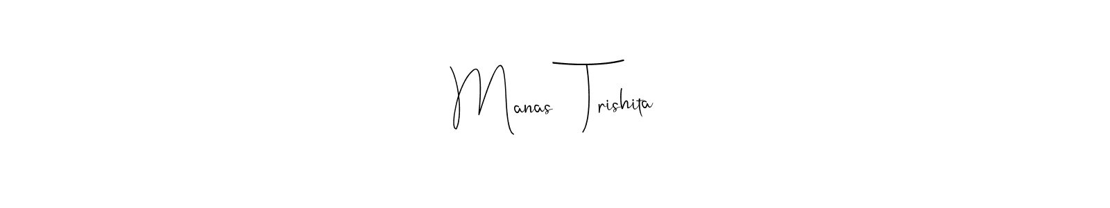 if you are searching for the best signature style for your name Manas   Trishita. so please give up your signature search. here we have designed multiple signature styles  using Andilay-7BmLP. Manas   Trishita signature style 4 images and pictures png