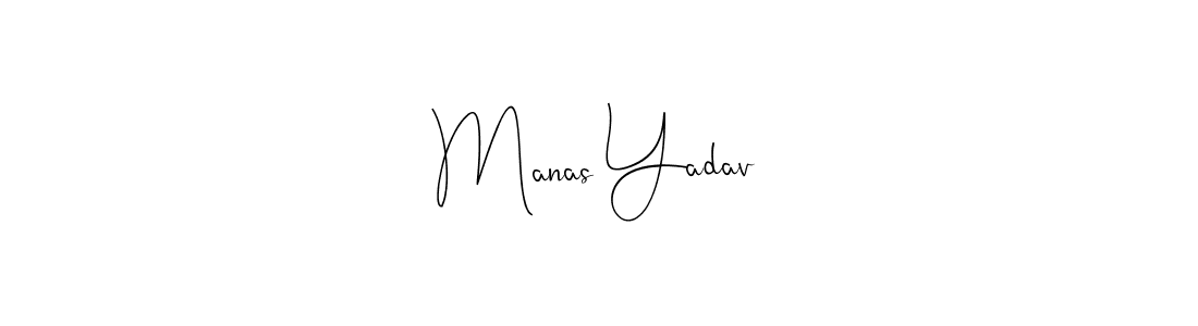 Design your own signature with our free online signature maker. With this signature software, you can create a handwritten (Andilay-7BmLP) signature for name Manas Yadav. Manas Yadav signature style 4 images and pictures png
