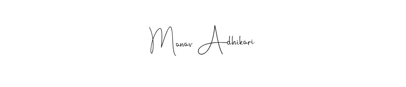 Make a beautiful signature design for name Manav Adhikari. With this signature (Andilay-7BmLP) style, you can create a handwritten signature for free. Manav Adhikari signature style 4 images and pictures png