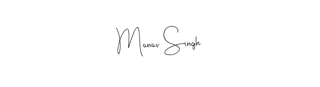 How to make Manav Singh name signature. Use Andilay-7BmLP style for creating short signs online. This is the latest handwritten sign. Manav Singh signature style 4 images and pictures png