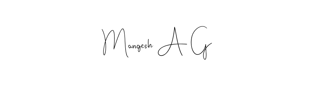 Here are the top 10 professional signature styles for the name Mangesh A G. These are the best autograph styles you can use for your name. Mangesh A G signature style 4 images and pictures png