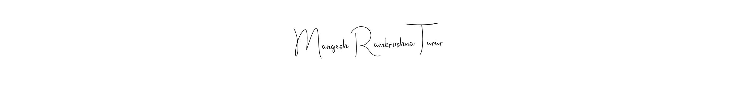 Use a signature maker to create a handwritten signature online. With this signature software, you can design (Andilay-7BmLP) your own signature for name Mangesh Ramkrushna Tarar. Mangesh Ramkrushna Tarar signature style 4 images and pictures png