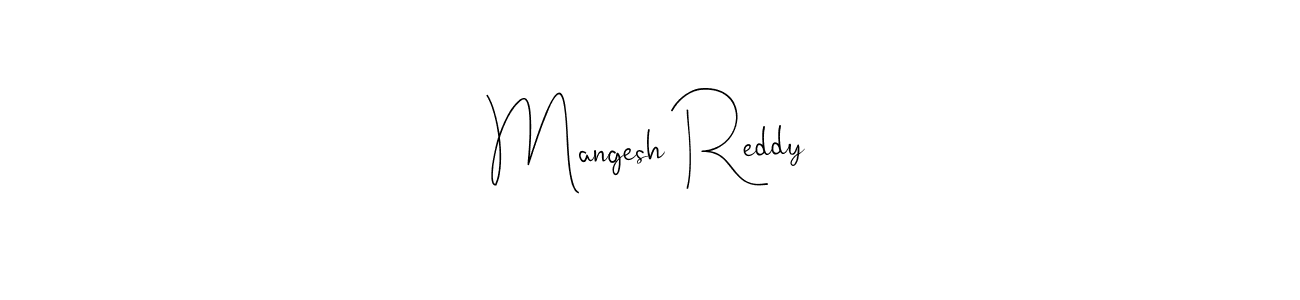 Andilay-7BmLP is a professional signature style that is perfect for those who want to add a touch of class to their signature. It is also a great choice for those who want to make their signature more unique. Get Mangesh Reddy name to fancy signature for free. Mangesh Reddy signature style 4 images and pictures png