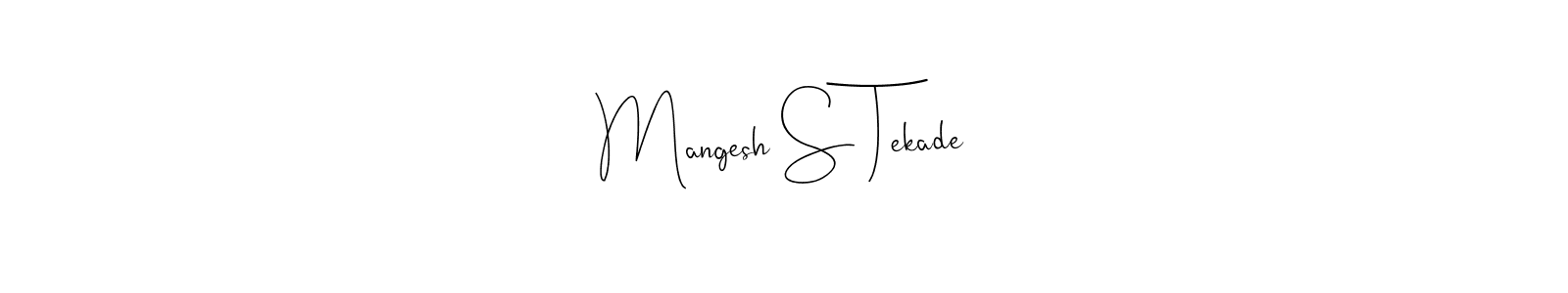 if you are searching for the best signature style for your name Mangesh S Tekade. so please give up your signature search. here we have designed multiple signature styles  using Andilay-7BmLP. Mangesh S Tekade signature style 4 images and pictures png