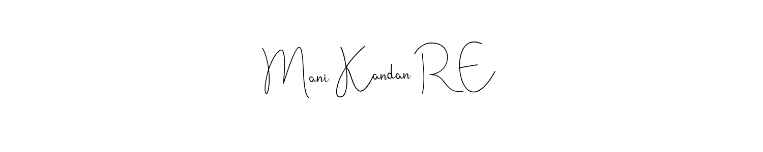 Make a short Mani Kandan R E signature style. Manage your documents anywhere anytime using Andilay-7BmLP. Create and add eSignatures, submit forms, share and send files easily. Mani Kandan R E signature style 4 images and pictures png