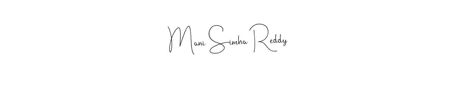 Similarly Andilay-7BmLP is the best handwritten signature design. Signature creator online .You can use it as an online autograph creator for name Mani Simha Reddy. Mani Simha Reddy signature style 4 images and pictures png