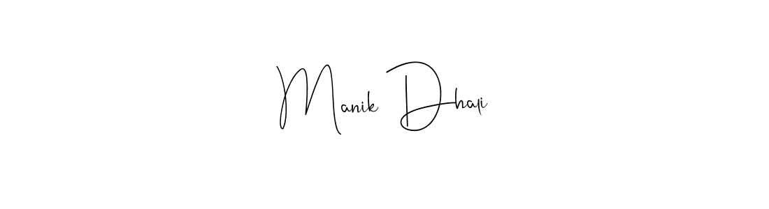 How to make Manik Dhali signature? Andilay-7BmLP is a professional autograph style. Create handwritten signature for Manik Dhali name. Manik Dhali signature style 4 images and pictures png