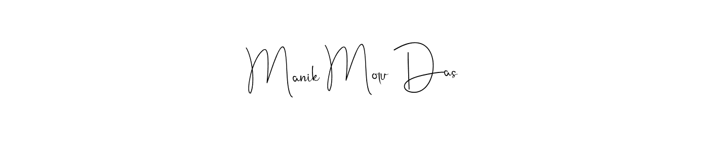 How to make Manik Molu Das signature? Andilay-7BmLP is a professional autograph style. Create handwritten signature for Manik Molu Das name. Manik Molu Das signature style 4 images and pictures png