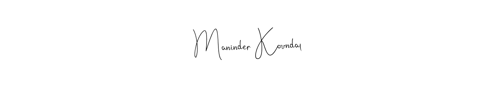 Maninder Koundal stylish signature style. Best Handwritten Sign (Andilay-7BmLP) for my name. Handwritten Signature Collection Ideas for my name Maninder Koundal. Maninder Koundal signature style 4 images and pictures png