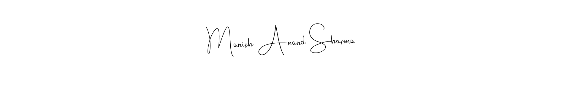 Use a signature maker to create a handwritten signature online. With this signature software, you can design (Andilay-7BmLP) your own signature for name Manish Anand Sharma. Manish Anand Sharma signature style 4 images and pictures png