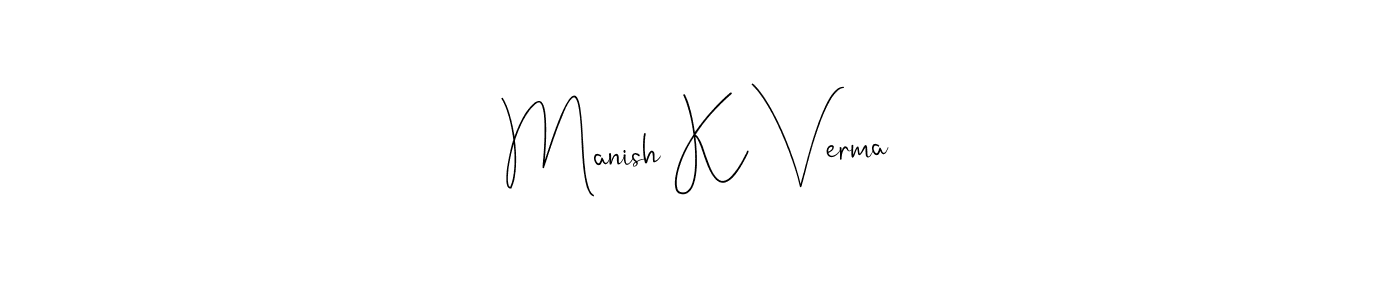 You can use this online signature creator to create a handwritten signature for the name Manish K Verma. This is the best online autograph maker. Manish K Verma signature style 4 images and pictures png