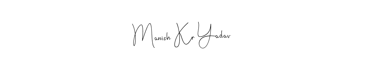 Similarly Andilay-7BmLP is the best handwritten signature design. Signature creator online .You can use it as an online autograph creator for name Manish Kr Yadav. Manish Kr Yadav signature style 4 images and pictures png