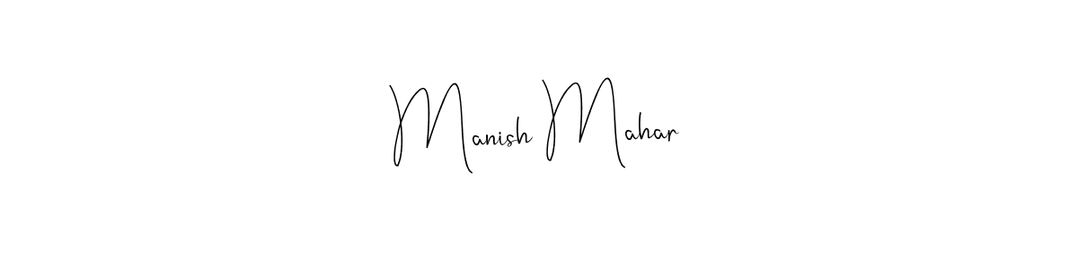 Also You can easily find your signature by using the search form. We will create Manish Mahar name handwritten signature images for you free of cost using Andilay-7BmLP sign style. Manish Mahar signature style 4 images and pictures png