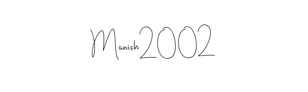 Use a signature maker to create a handwritten signature online. With this signature software, you can design (Andilay-7BmLP) your own signature for name Manish2002. Manish2002 signature style 4 images and pictures png