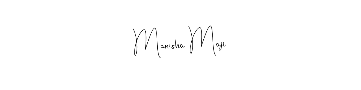 You should practise on your own different ways (Andilay-7BmLP) to write your name (Manisha Maji) in signature. don't let someone else do it for you. Manisha Maji signature style 4 images and pictures png