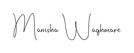 The best way (Andilay-7BmLP) to make a short signature is to pick only two or three words in your name. For converting this name Manisha Waghmare. Manisha Waghmare signature style 4 images and pictures png