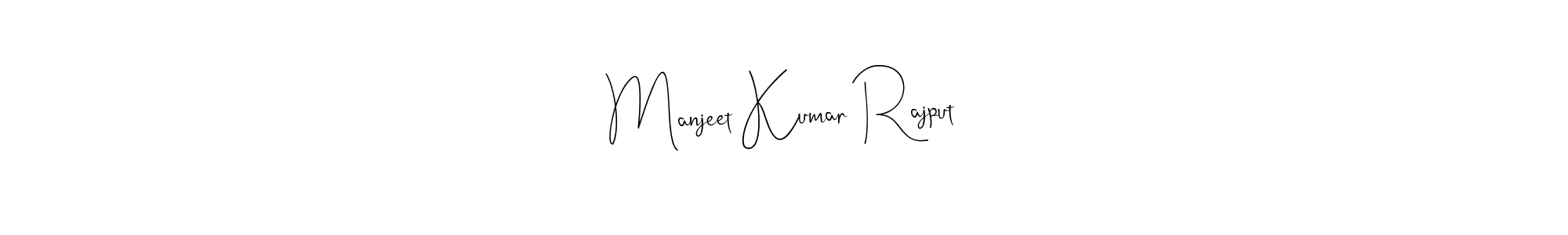 Design your own signature with our free online signature maker. With this signature software, you can create a handwritten (Andilay-7BmLP) signature for name Manjeet Kumar Rajput. Manjeet Kumar Rajput signature style 4 images and pictures png