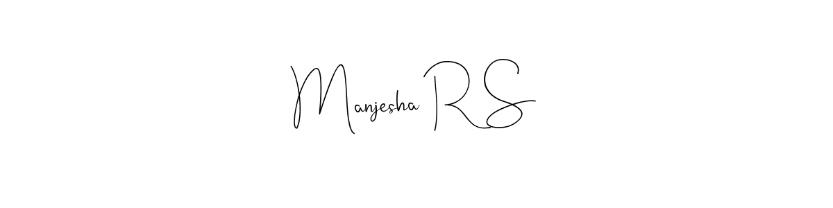 Also we have Manjesha R S name is the best signature style. Create professional handwritten signature collection using Andilay-7BmLP autograph style. Manjesha R S signature style 4 images and pictures png