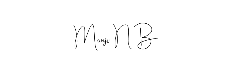 Make a beautiful signature design for name Manju N B. Use this online signature maker to create a handwritten signature for free. Manju N B signature style 4 images and pictures png