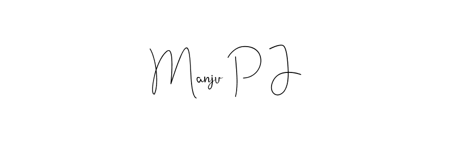 It looks lik you need a new signature style for name Manju P J. Design unique handwritten (Andilay-7BmLP) signature with our free signature maker in just a few clicks. Manju P J signature style 4 images and pictures png