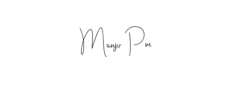 Manju Pm stylish signature style. Best Handwritten Sign (Andilay-7BmLP) for my name. Handwritten Signature Collection Ideas for my name Manju Pm. Manju Pm signature style 4 images and pictures png