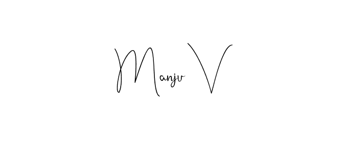 Make a beautiful signature design for name Manju V. Use this online signature maker to create a handwritten signature for free. Manju V signature style 4 images and pictures png