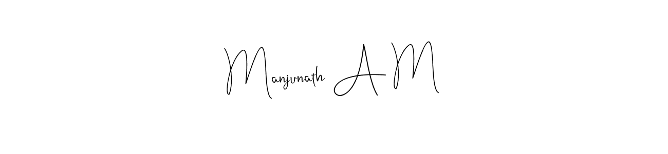 Manjunath A M stylish signature style. Best Handwritten Sign (Andilay-7BmLP) for my name. Handwritten Signature Collection Ideas for my name Manjunath A M. Manjunath A M signature style 4 images and pictures png