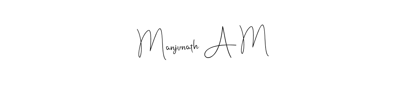 Manjunath A M stylish signature style. Best Handwritten Sign (Andilay-7BmLP) for my name. Handwritten Signature Collection Ideas for my name Manjunath A M. Manjunath A M signature style 4 images and pictures png