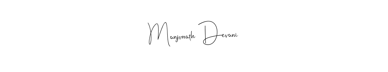 Design your own signature with our free online signature maker. With this signature software, you can create a handwritten (Andilay-7BmLP) signature for name Manjunath Devani. Manjunath Devani signature style 4 images and pictures png